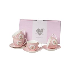SET 4 MUG ROSE SHABBY