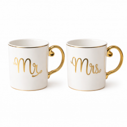 Set Tazze Mr & Mrs Gold Love
