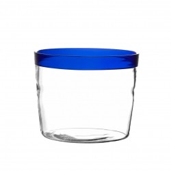 BICCHIERE CLEAR BLUE RIM