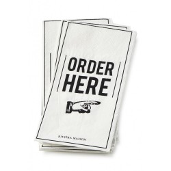 "Order Here" tovaglioli