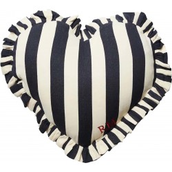 CUSCINO HEART BLUE STRIPES
